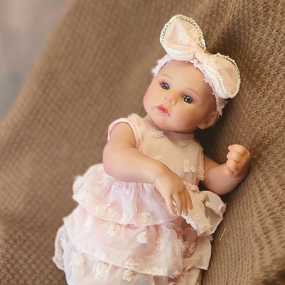Реалистичная 46 см кукла-младенец Reborn Girl Doll Meadow, силиконовая кукла-имитация всего тела, можно купать, ручная работа, 3D-раскрашенная кожа, куклы для новорожденных для детей, праздничные подарки