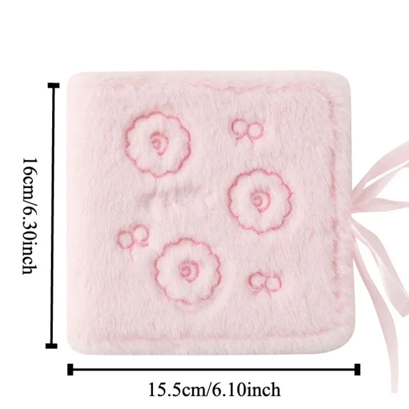 Kawaii Pink Plush Photo Album 3 Inch Kpop Card Fluffy A5 Photo Card Binder Cute Collection Book Fashion Girl Gift Wholesales