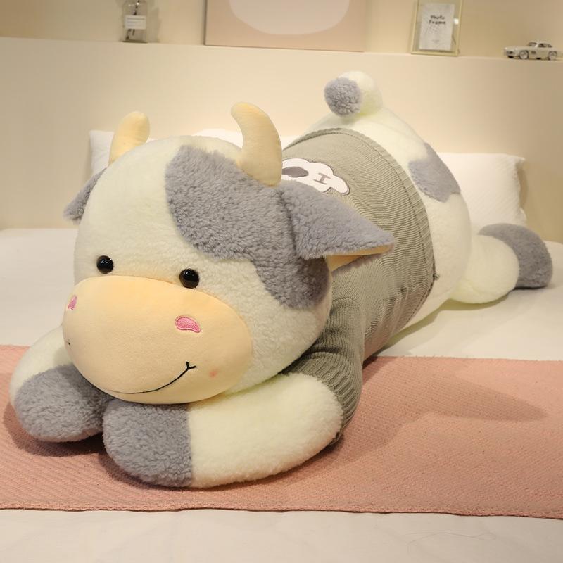 Свитер лежащая корова подушка-игрушка плюшевая игрушка кукла большая кукла-корова девочка спящая успокаивающая кукла