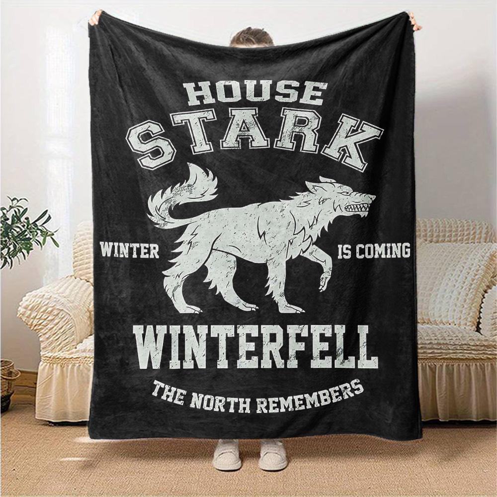 1pc House Stark Winter is Coming Soft Flannel All-Season Throw for Home, Office, Outdoor UseDurable Comfort  100544