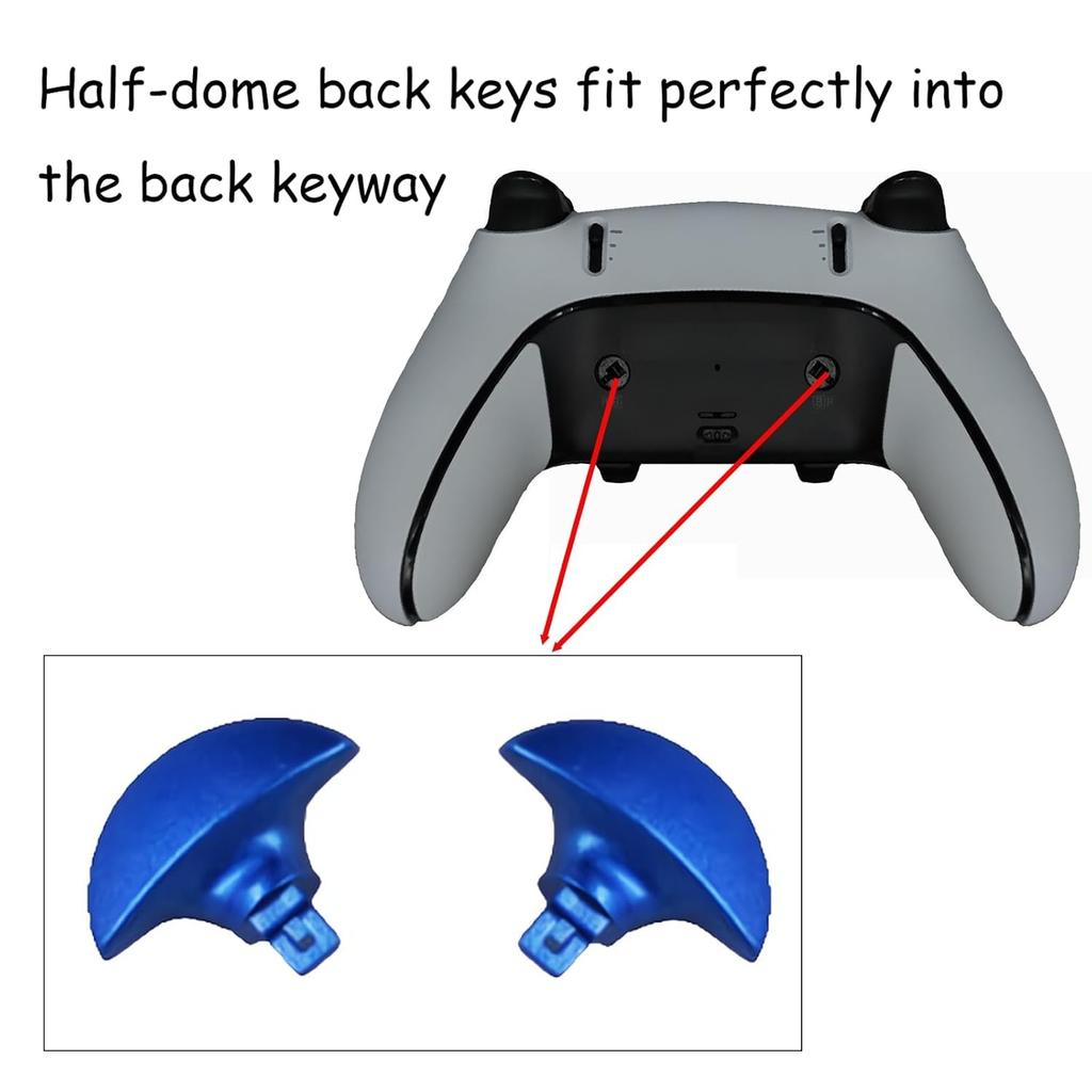 4 Pcs Back Paddles Replacement Rear Paddles for PS5 Dual Sense Edge Controller Rear Parts,Interchangeable Metal Rear for PS5 Dual Sense Controller