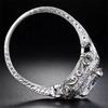 8 Hearts 8 Arrows Zircon Rings for Women Elegant Silver Jewelry Fashion Accessories