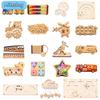 DIY Busy Board Montessori Hot  Air Dalloon Carriage Door Educational Toy Wood Chip Graphic Pairing Wooden Part For Childre Gifts