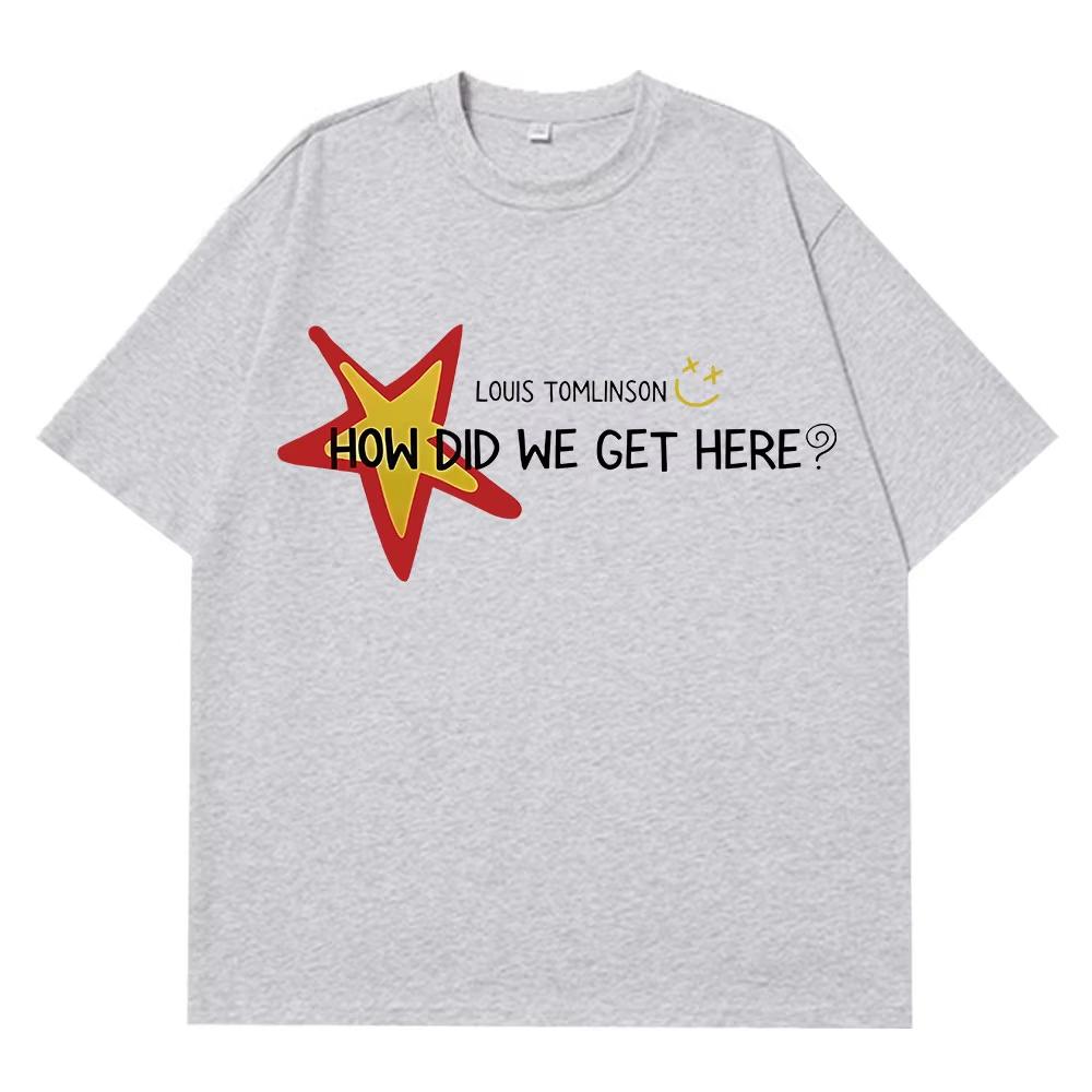 Singer Louis Tomlinson How Did I Get Here Tour 2026 Print Tees Unisex Women Hiphop Casual Tshirts Vintage Aesthetic Trendy Tee
