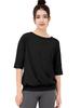 Lupa Dolman Yoga Short Cool To the Perfect for Pilates and Size M Women's Tunic, Wear, Sleeves, 5/8 Sleeves, Figure-Contoured, Touch,