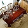 Christmas Tablecloth Snowflake Pattern Rectangular Tablecloth Household Dining Table Coffee Table Cloth Antifouling Decorations
