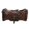 Men Goat Leather Gym Travel Bag Luggage Genuine Vintage Duffle Brown