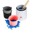 Wax Warmer Heat-Resisting Replacement Silicone Bowls Hair Removal Wax With Stirring Stick Non-Stick Pan Hair Removal Beauty