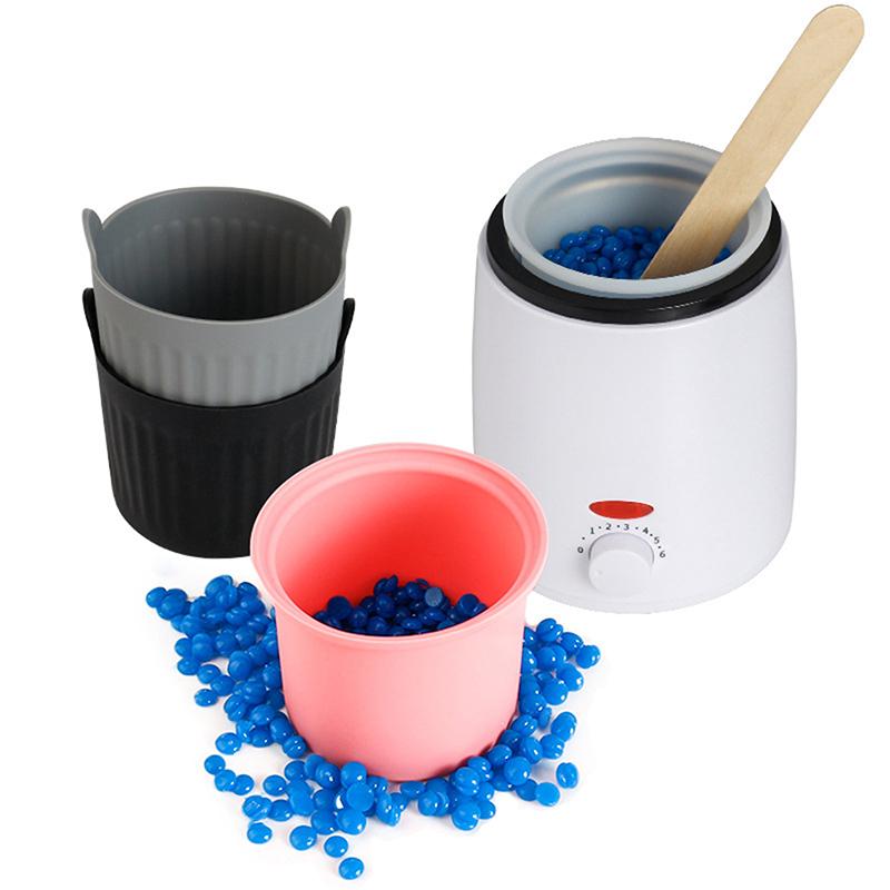 Подогреватель воска, термостойкие сменные силиконовые чаши, воск для удаления волос с палочкой для перемешивания, антипригарная кастрюля для удаления волос, красота