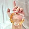 Vintage High Quality Autumn and Winter Maillard Style Natural Citrine White Crystal Bracelet Bracelet.
