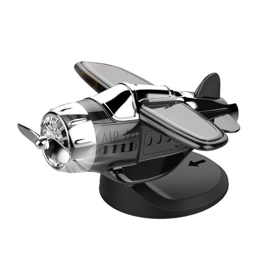 Автомобильный орнамент в виде самолета на солнечной батарее, модель самолета для приборной панели с присоской, вращающийся на 360 градусов пропеллер, аксессуар для дрифта на центральную консоль, вращающийся