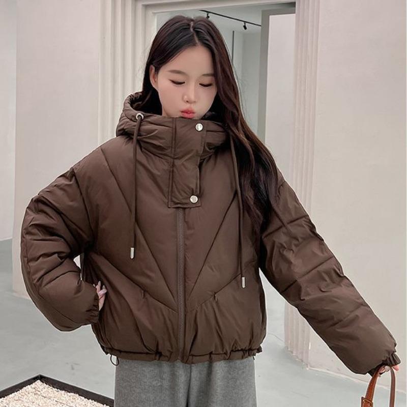 Korean Style Winter Short Padded Coat Women Loose Thickened Trendy Jacket