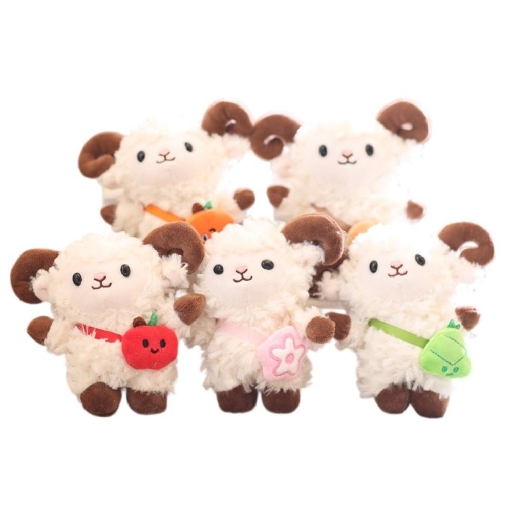 Lamb Mini Sheep Plush Keychain Cartoon Soft Lamb Doll Ornament Sheep Plush Pendant Kids Gift