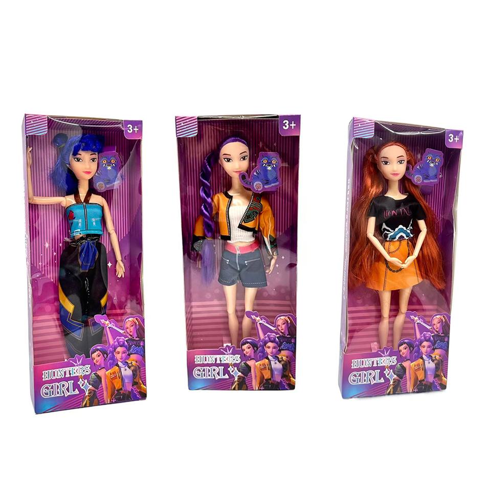 30cm KPOP Demon Hunters Anime Kpop Girl Group Cartoon Rumi Zoey Mira Action Figures Vinyl Figurines Model Dolls Girls Xmas Gift