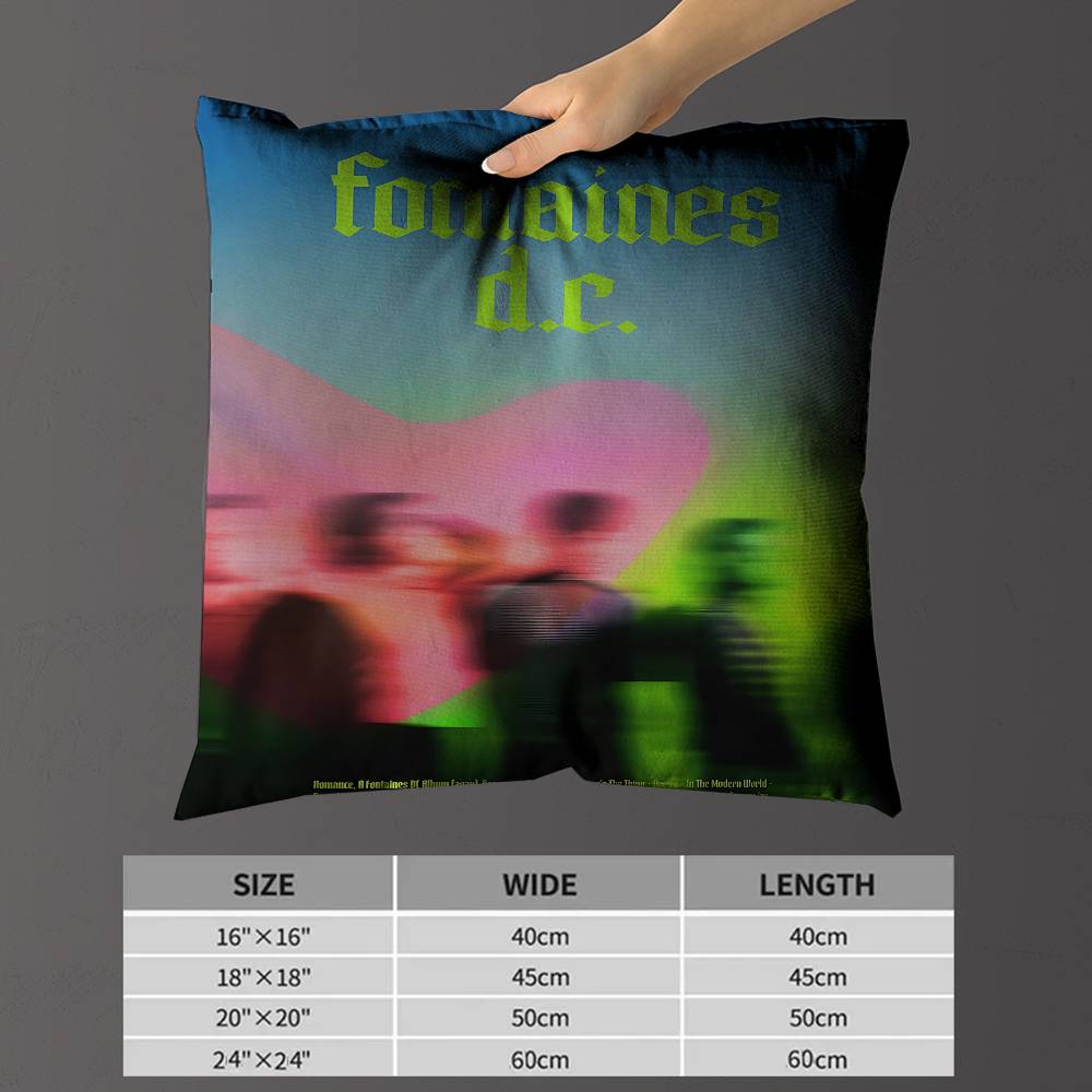 Band FFontaines D C Pillow Cushion Cover Pillowcase Living Room Sofa Home Decor Customized