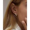 Small Gold-Plated Pearl Hoop Earrings for Women – Lightweight Open Circle Jewelry, Birthday Gift (Compatible with Sensitive Ears)