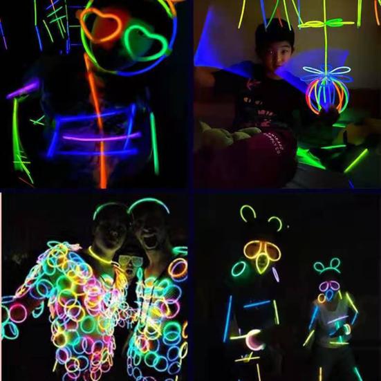 1 комплект светящихся декоративных палочек, трансформируемые носимые захватывающие аксессуары для светящихся ночных забавных палочек, игрушек