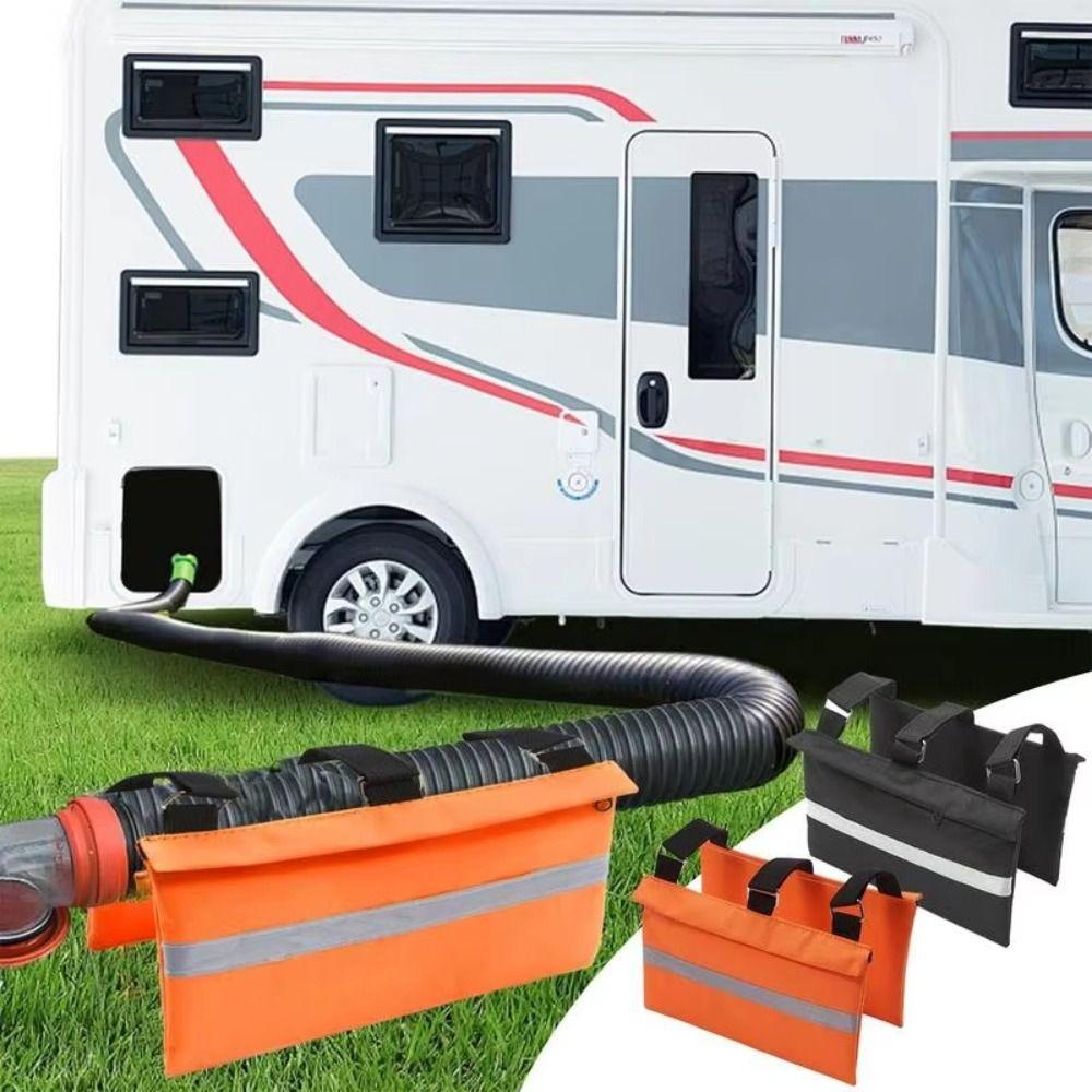 Reflective Strip RV Sewer Weight Bag Heavy Duty Drain Weight Bag Hose Support Device RV Camping