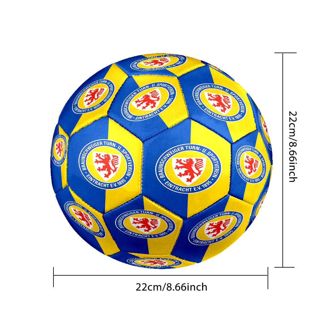 Braunsch-weiger Sports Emblem Size 5 Soccer Balls, Anti-Slip, Protective Football, Outdoor Sport, a Unique Gift Suitable for him/her, Birthdays