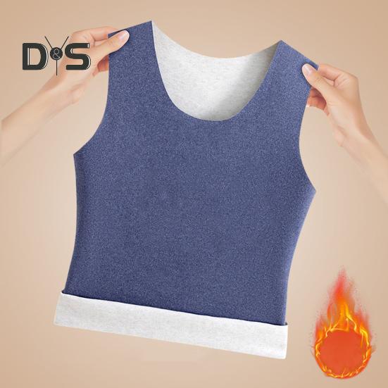 Мужской терможилет, бесшовный пошив, высокоэластичный, технология шлифования DE Velvet, майки с генерацией тепла