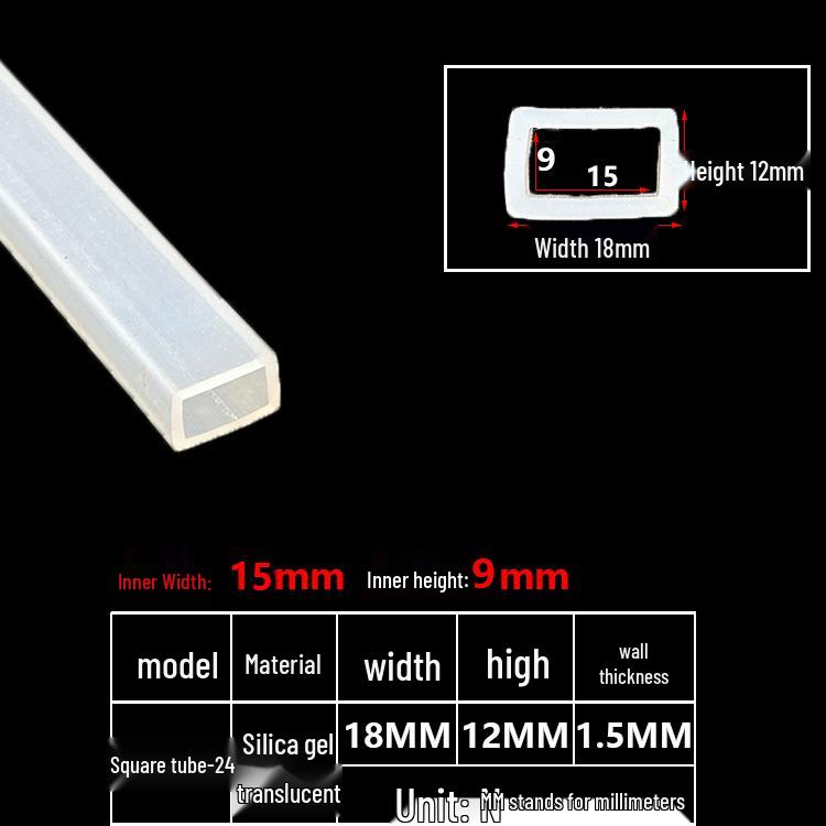 High-Temperature Resistant Silicone Square Tubing: Durable, Customizable, Aging-Resistant Rubber Sheath and Hollow Sealing Strip.