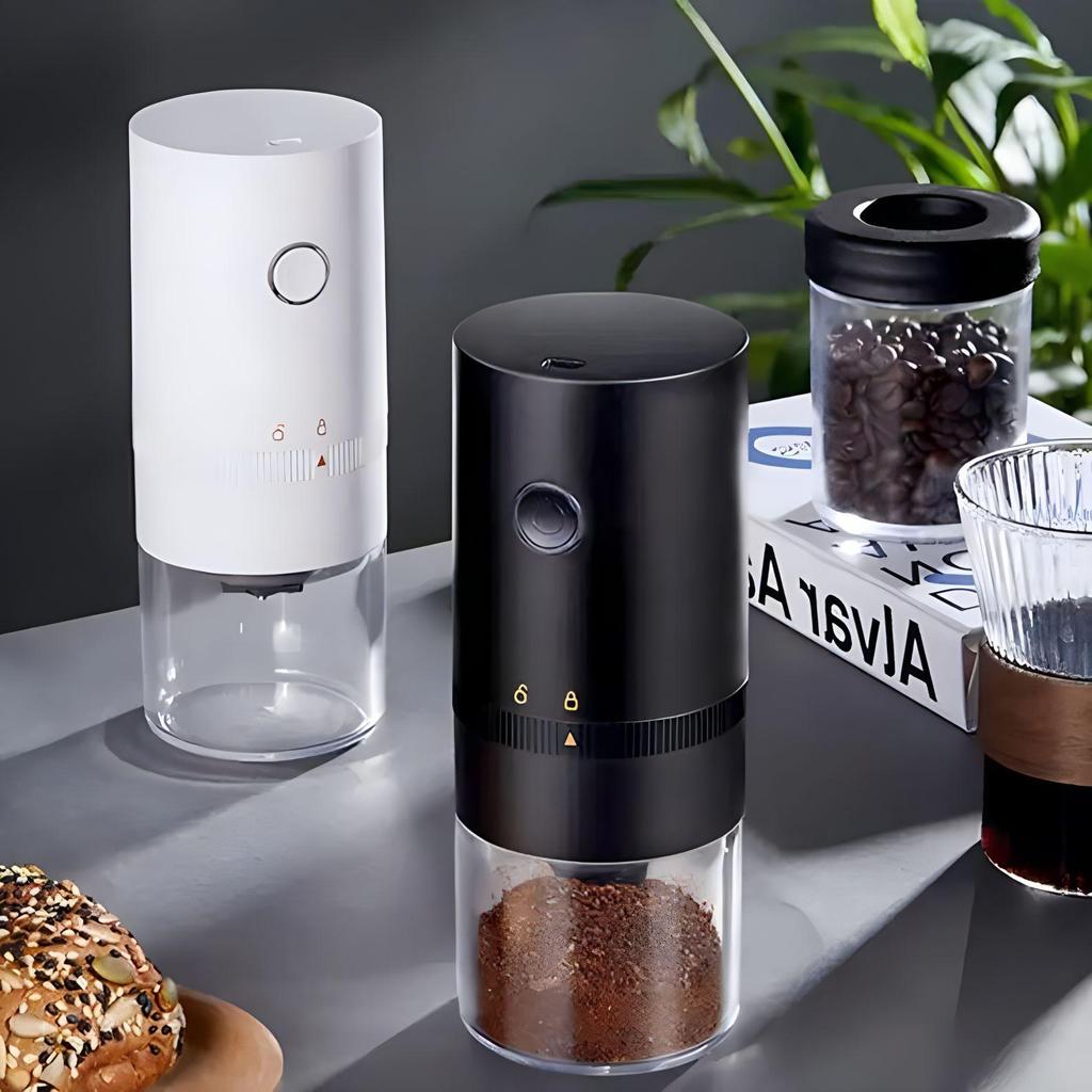 Portable USB-Charged Electric Coffee Bean Grinder and Automatic Coffee Maker