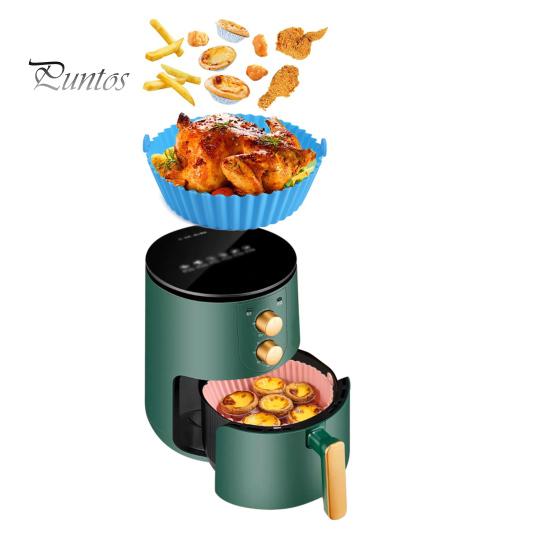 Silicone Air Fryer Pot Tray Prevents Residue BPA-Free Silicone Fryer Liner Replacement for Parchment Liner Paper Food-Safe Air Fryer Oven Accessories