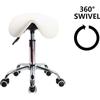 Foot Saddle Stool Cosmetology Shop Technician Spinning Lift Saddle Stool Dental Stool with Backrest Solid Swivel Chair