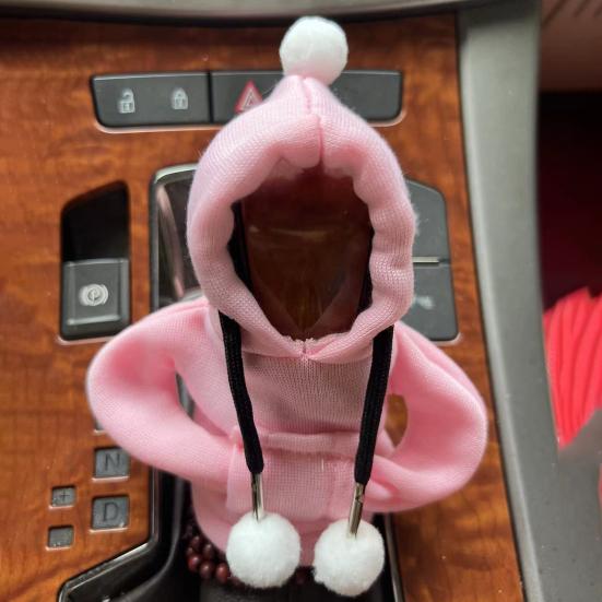 Чехол для переключения передач автомобиля, милый свитер с капюшоном, ручка переключения передач, толстовка с капюшоном, универсальный авто