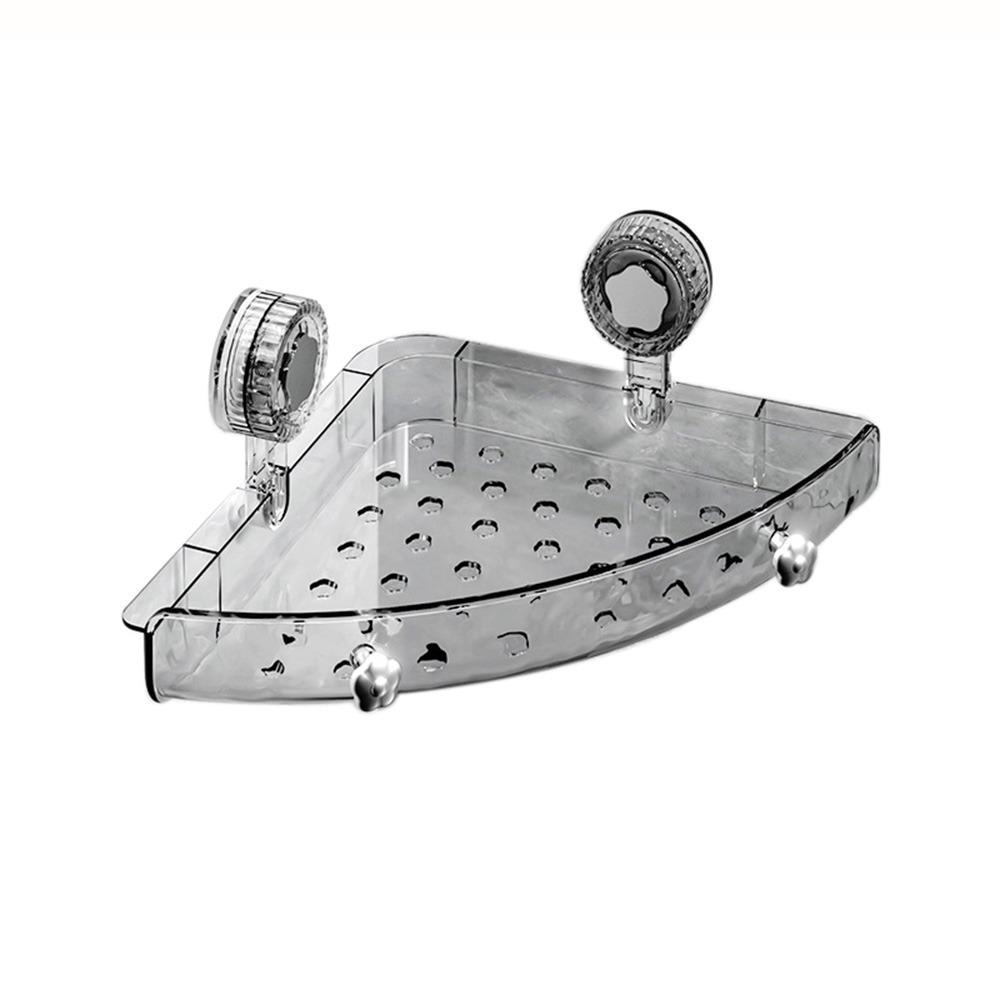 Полки для душа на присосках без сверления Прямоугольная/Треугольная стойка для хранения косметики для дома