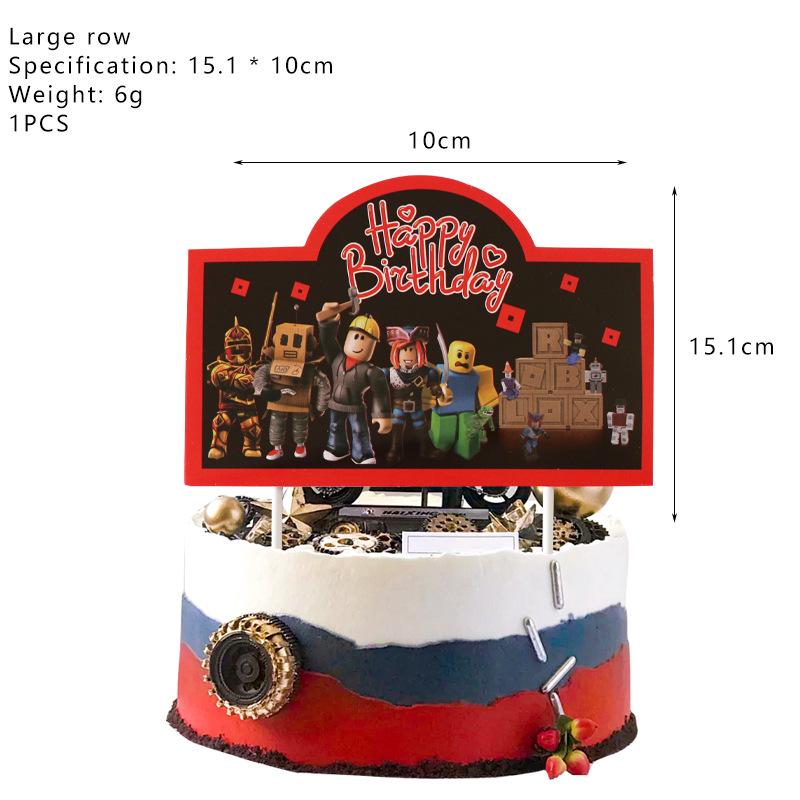 Roblox Game Party Supplies: Virtual World Plates, Cups, Hats Set