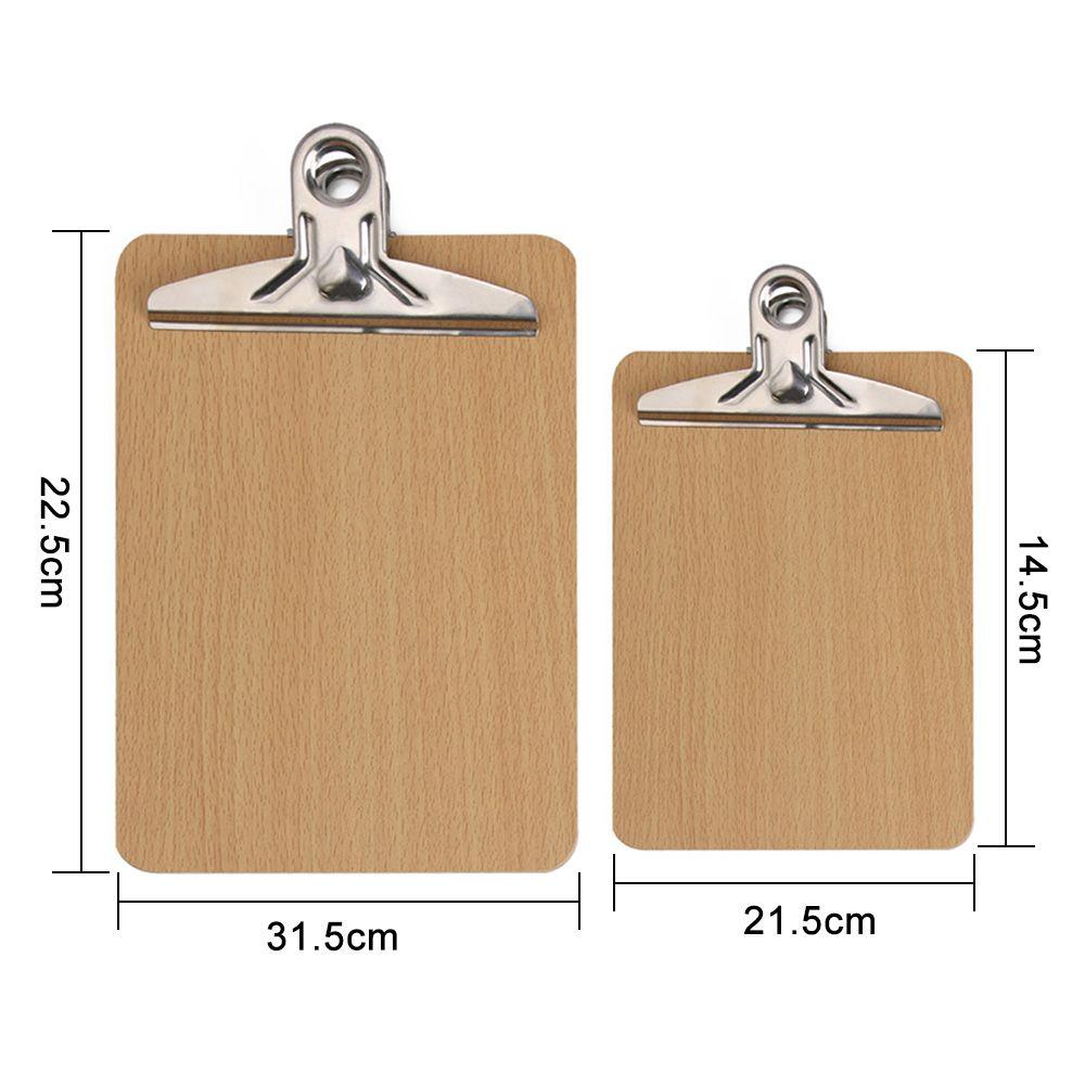 Office Supplies Wooden Multi-Function Clipboards Writing Sheet Pad Filing Clip Folder Board
