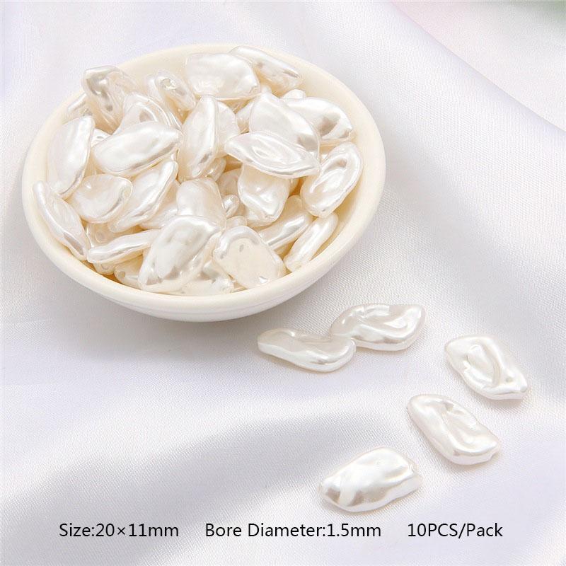 10/20 шт./упак., высококачественные бусины из АБС-пластика с искусственным жемчугом неправильной формы, свободные бусины для ожерелья, ювелирные аксессуары