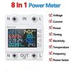 KWS-302 8-в-1 Измеритель мощности Многофункциональный Цифровой Вольтметр Амперметр 2P AC Измеритель энергии 170-270В/63А Вольтметр и Амперметр