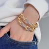 Full Diamond Niche Premium Bracelet Bracelet Horseshoe Full Diamond Bracelet Gold And Silver Mixed Color Bracelet
