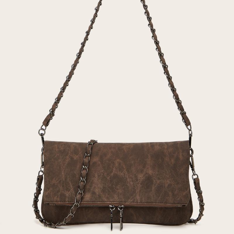 Популярная женская винтажная сумка через плечо на одно плечо с цепочкой Premium Sense Niche Design Underarm Bag