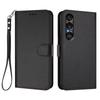 For Sony Xperia 1 VII Leather Case Wallet Stand Phone Cover with Wrist Strap