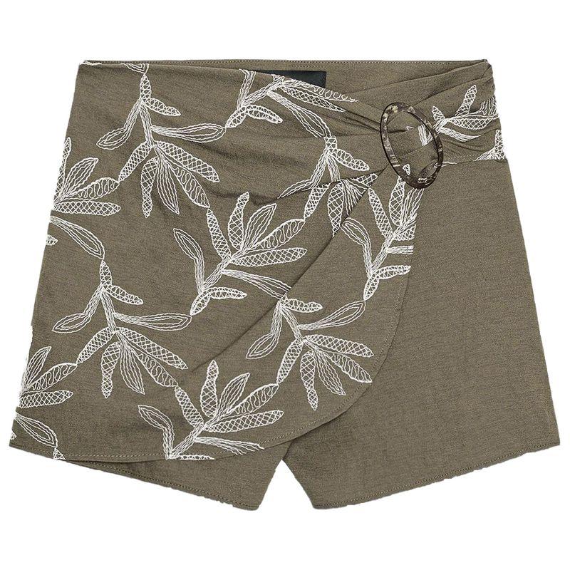 Zaprha 2025 Autumn New Women Fashion Contrast Color Embroidered Front Double Placket High Waist Skirt Pants 3564157