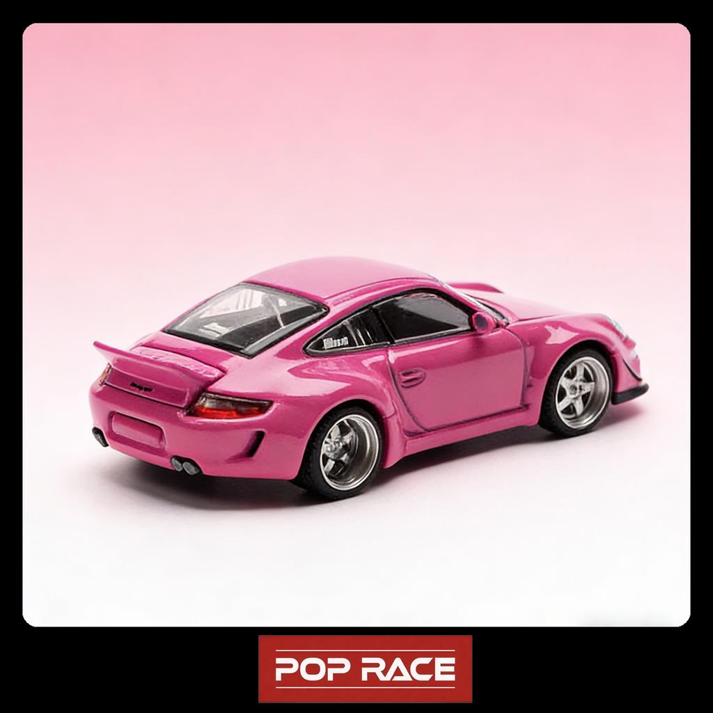 AABKQ1 POP RACE PR640202 1:64 Porsche 911 997 RWB Widebody Pink Limited Edition Diecast Model Car In Stock Ready To Ship
