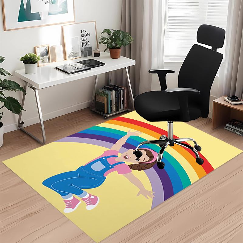 Ms. Rachel Printed Carpet, for Office Chair Living Room Bedroom Kitchen Room Decor Gifts.