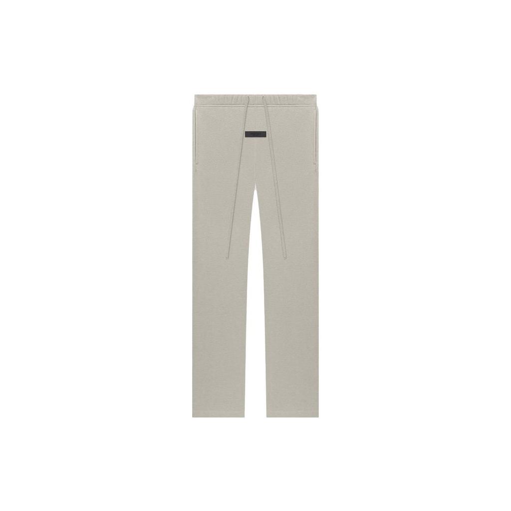 Fear of God Essentials SS23 Waffle Relaxed Sweatpants Seal Logo Print Men Bottoms Seal-Gray FOG-SS23-014