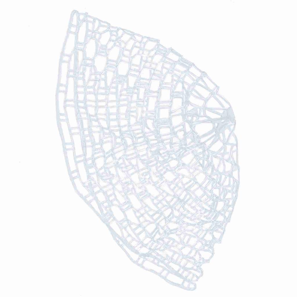 Outdoor Fly Fishing Landing Net Clear Rubber Replacement Mesh Bag(Mudium)