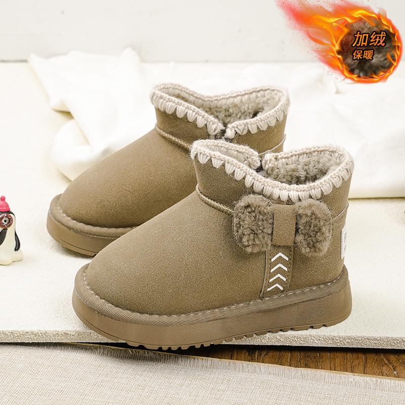 Girls snow boots new winter children's snow shoes women's treasure shoes girls velvet thickened cotton shoes winter shoes