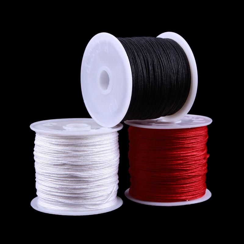 SHANGSHU 1 Roll 45mx0.88mm Nylon Cord Thread Chinese Knot Macrame Bracelet Braided Cord
