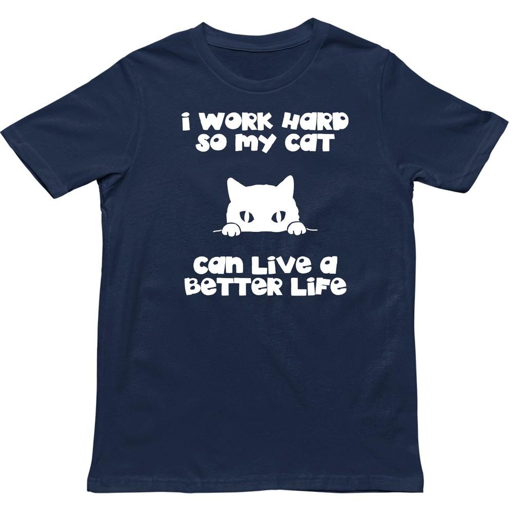 Funny Cat Shirt Animal Lover Gift Hardworking Pet Owner T Shirt X Mas Tee Top