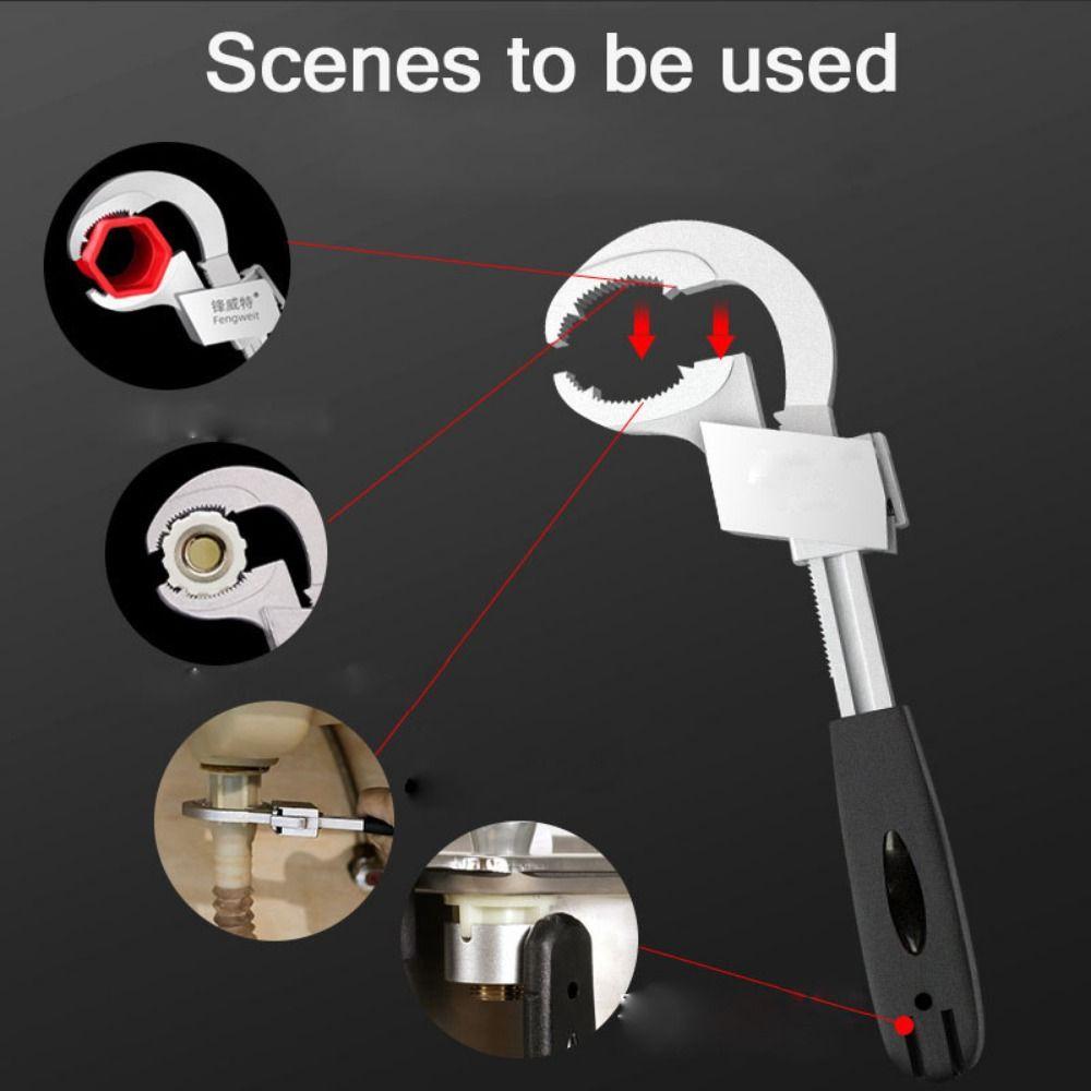 80mm Large Opening Adjustable Faucet Wrench Sink Plumbers Wrench Bathroom Plumbing Faucet