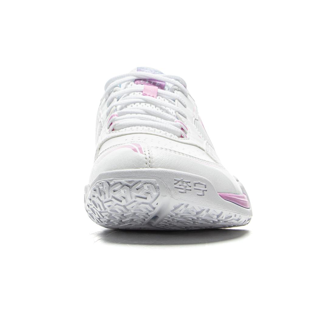 Li Ning Saga 3LITE Амортизирующие износостойкие низкие бадминтонные кроссовки унисекс стандартные белые AYTV003-1