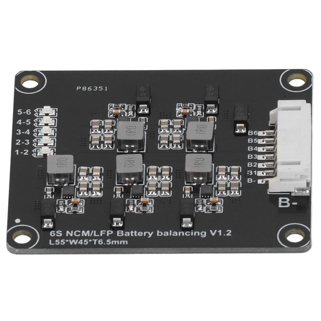 Балансировочная плата для аккумулятора 6S Индуктивный активный эквалайзер с низким энергопотреблением с кабелем и индикатором