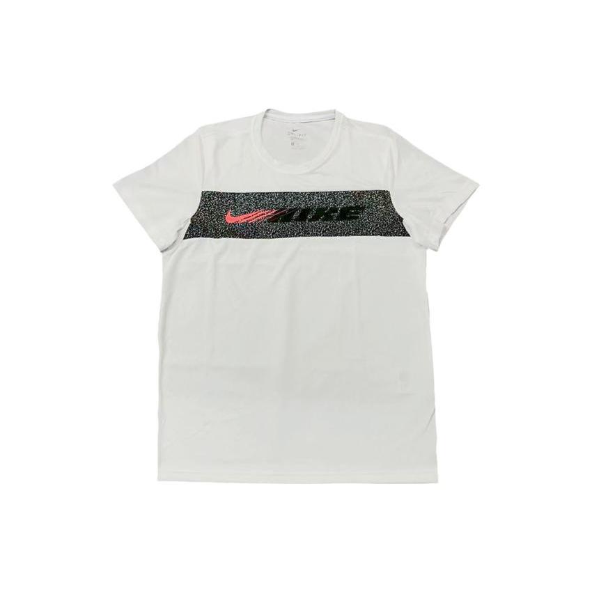 Nike T Shirts Men's White Crew Neck Moderate Straight Fit CZ1497-100