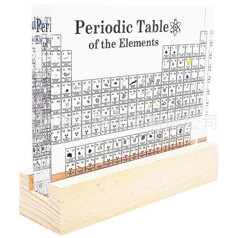 Acrylic Real Element Periodic Table Display Crystal